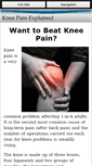 Mobile Screenshot of knee-pain-explained.com